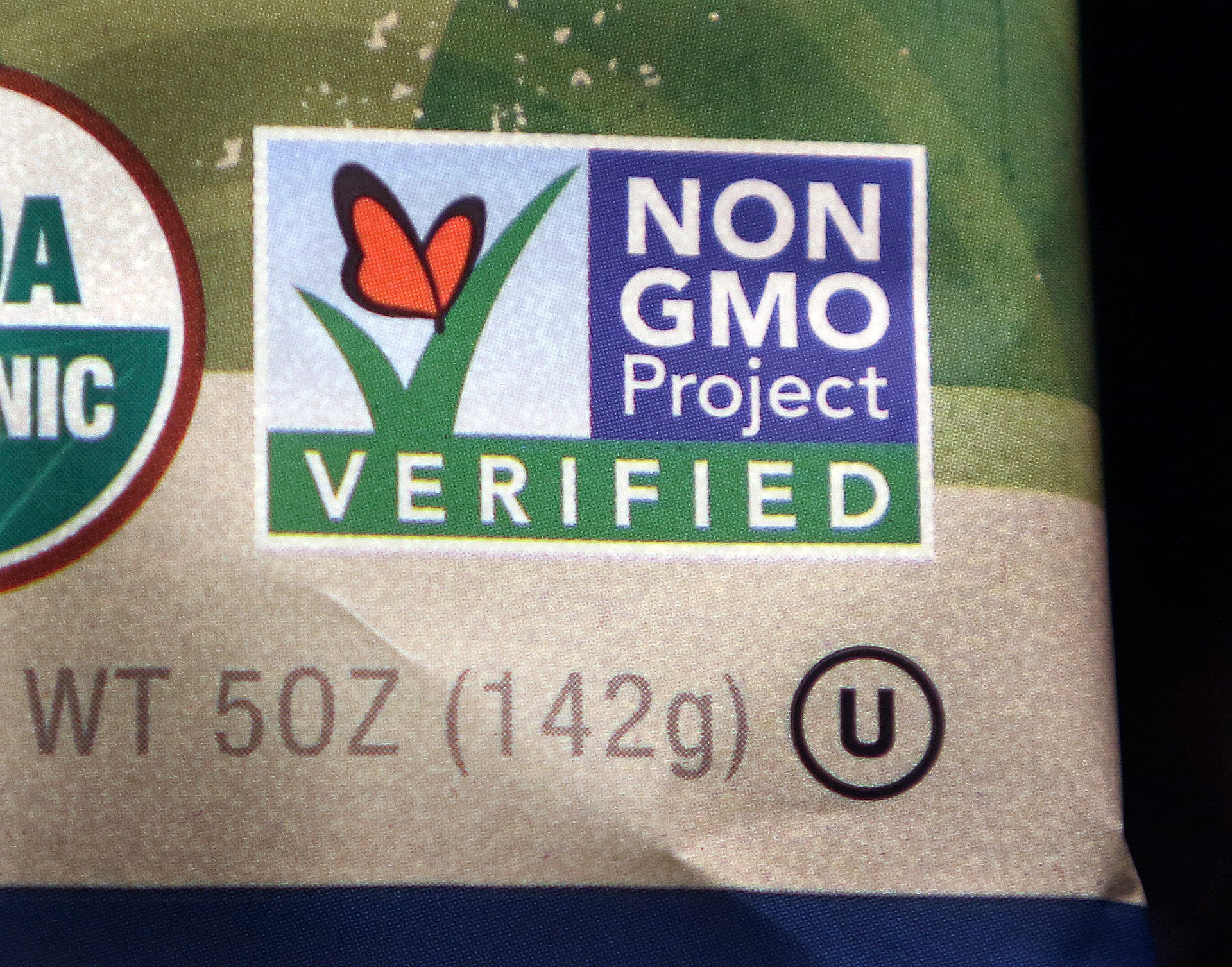 Non-GMO food label